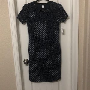 Old Navy navy polka dot t shirt dress